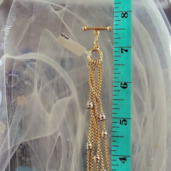 Bracelet Chain Gold Silver Toggle - Picture 6 of 7